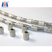 Diamond vacuum brazed wire saw for marble cutting